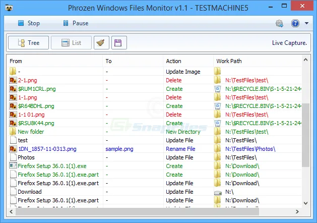 Phrozen Windows File Monitor 스크린샷 2