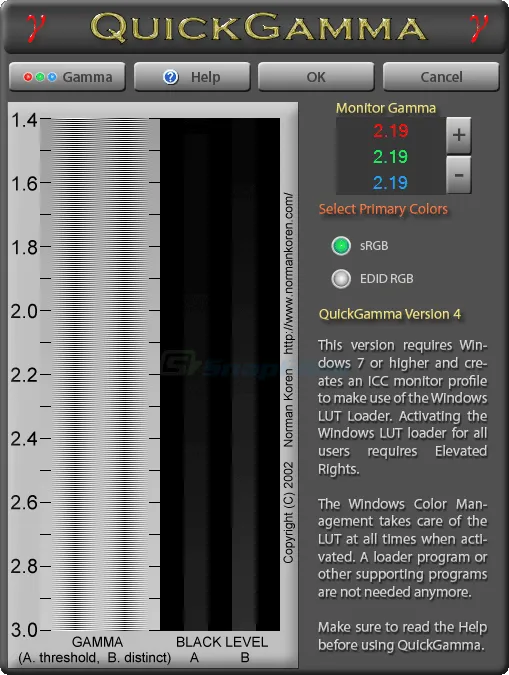 QuickGamma 스크린샷 1