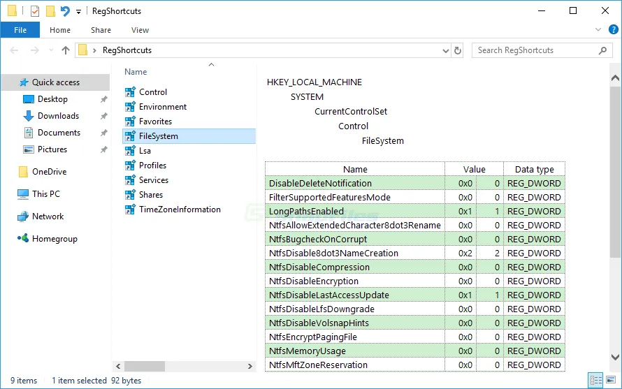 Registry Shortcuts 스크린샷 2