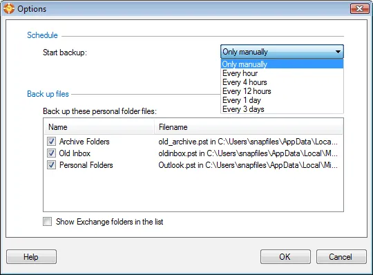 Safe PST Backup (Free Edition) 스크린샷 2