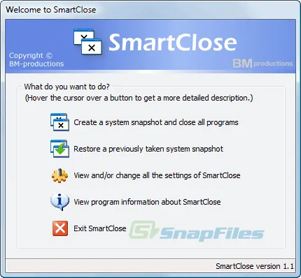 SmartClose 스크린샷 1