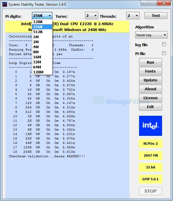 System Stability Tester 스크린샷 2