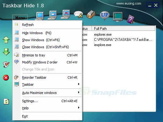 Eusing Taskbar Hide 스크린샷 2