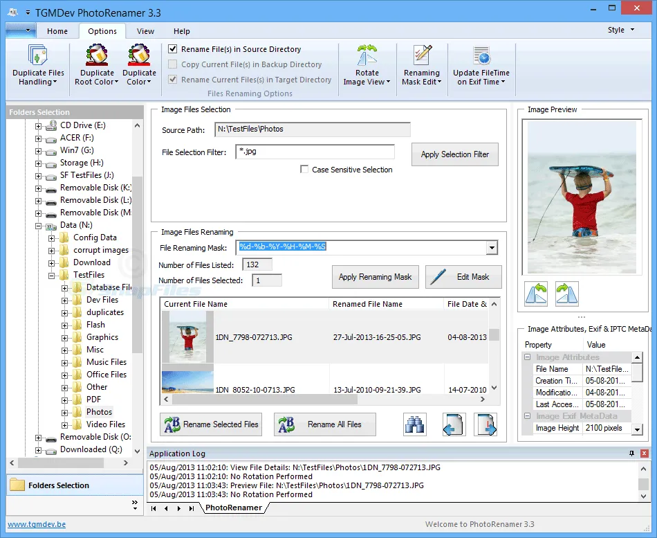TGMDev PhotoRenamer 스크린샷 1