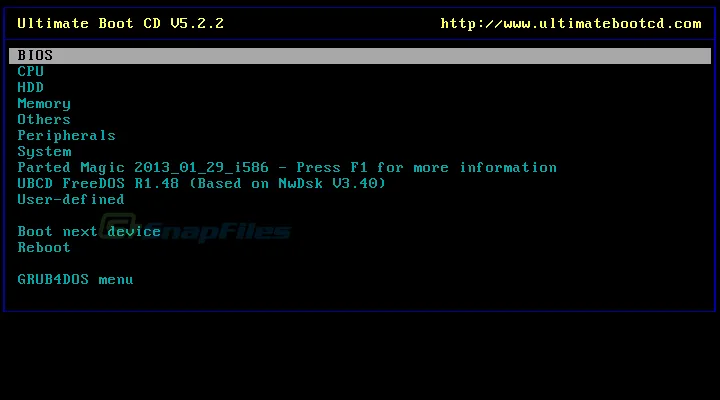 Ultimate Boot CD 스크린샷 1