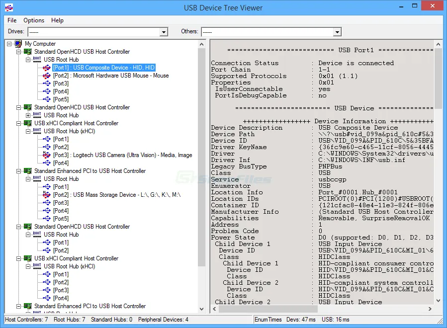 USB Device Tree Viewer 스크린샷 2