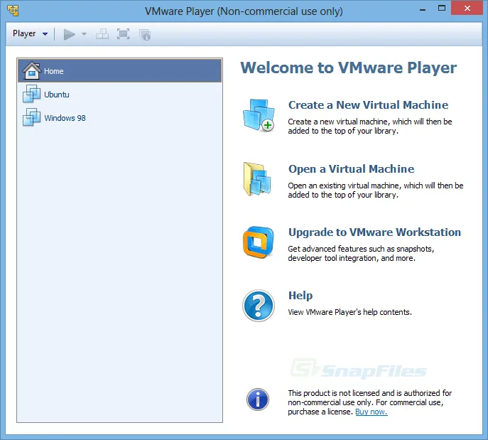 VMware Player 스크린샷 1