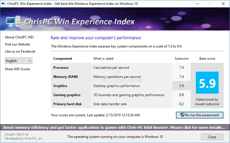 ChrisPC Win Experience Index 스크린샷 1