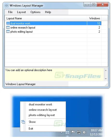 Windows Layout Manager (WiLMa) 스크린샷 1