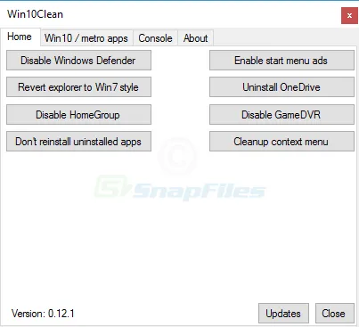 Win10Clean 스크린샷 1