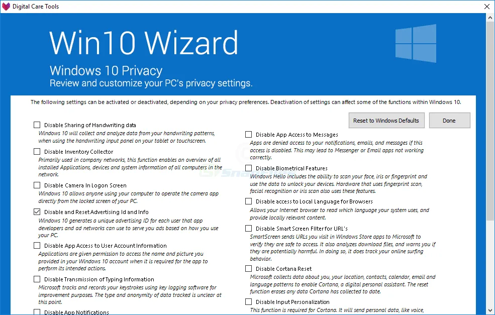 Win10 Wizard 스크린샷 2