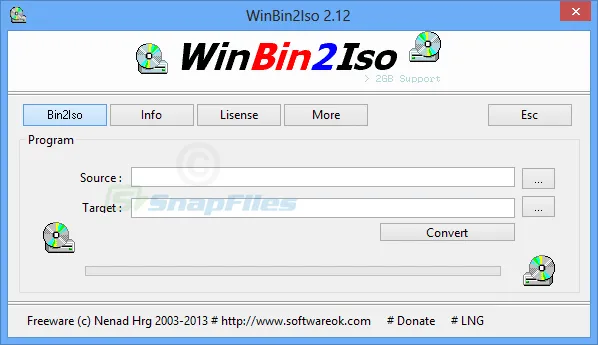 WinBin2Iso 스크린샷 1