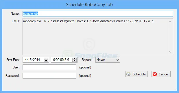 WinRoboCopy 스크린샷 2