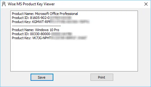 Wise Windows Key Finder 스크린샷 1